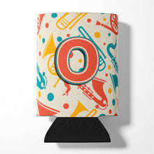 Load image into Gallery viewer, Letter O Retro Teal Orange Musical Instruments Initial Can or Bottle Hugger CJ2001-OCC