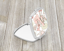 Load image into Gallery viewer, Letter M Love in Paris Pink Compact Mirror – Stylish Purse Mirror with Artistic Covers CJ2002-MSCM
