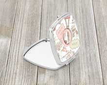Load image into Gallery viewer, Letter O Love in Paris Pink Compact Mirror – Stylish Purse Mirror with Artistic Covers CJ2002-OSCM