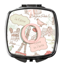 Load image into Gallery viewer, Letter O Love in Paris Pink Compact Mirror – Stylish Purse Mirror with Artistic Covers CJ2002-OSCM