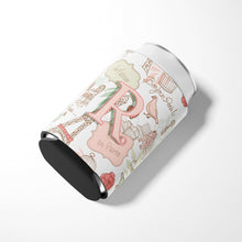 Load image into Gallery viewer, Letter R Love in Paris Pink Can or Bottle Hugger CJ2002-RCC