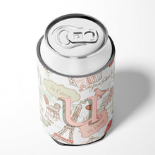Load image into Gallery viewer, Letter U Love in Paris Pink Can or Bottle Hugger CJ2002-UCC