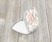 Load image into Gallery viewer, Letter V Love in Paris Pink Compact Mirror – Stylish Purse Mirror with Artistic Covers CJ2002-VSCM