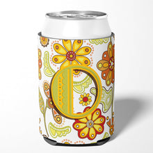 Load image into Gallery viewer, Letter O Floral Mustard and Green Can or Bottle Hugger CJ2003-OCC