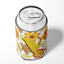 Load image into Gallery viewer, Letter V Floral Mustard and Green Can or Bottle Hugger CJ2003-VCC