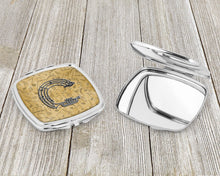 Load image into Gallery viewer, Letter C Musical Instrument Alphabet Compact Mirror – Stylish Purse Mirror with Artistic Covers CJ2004-CSCM