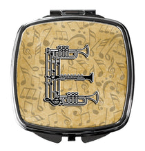 Load image into Gallery viewer, Letter E Musical Instrument Alphabet Compact Mirror – Stylish Purse Mirror with Artistic Covers CJ2004-ESCM