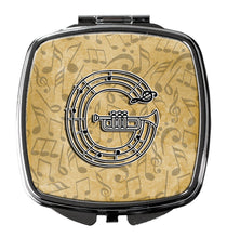 Load image into Gallery viewer, Letter G Musical Instrument Alphabet Compact Mirror – Stylish Purse Mirror with Artistic Covers CJ2004-GSCM