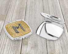 Load image into Gallery viewer, Letter M Musical Instrument Alphabet Compact Mirror – Stylish Purse Mirror with Artistic Covers CJ2004-MSCM
