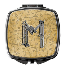 Load image into Gallery viewer, Letter M Musical Instrument Alphabet Compact Mirror – Stylish Purse Mirror with Artistic Covers CJ2004-MSCM