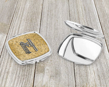 Load image into Gallery viewer, Letter N Musical Instrument Alphabet Compact Mirror – Stylish Purse Mirror with Artistic Covers CJ2004-NSCM
