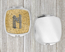 Load image into Gallery viewer, Letter N Musical Instrument Alphabet Compact Mirror – Stylish Purse Mirror with Artistic Covers CJ2004-NSCM