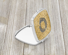Load image into Gallery viewer, Letter O Musical Instrument Alphabet Compact Mirror – Stylish Purse Mirror with Artistic Covers CJ2004-OSCM