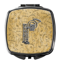 Load image into Gallery viewer, Letter P Musical Instrument Alphabet Compact Mirror – Stylish Purse Mirror with Artistic Covers CJ2004-PSCM