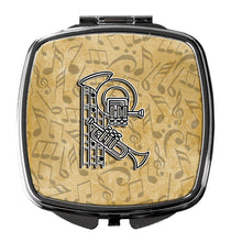 Load image into Gallery viewer, Letter R Musical Instrument Alphabet Compact Mirror – Stylish Purse Mirror with Artistic Covers CJ2004-RSCM