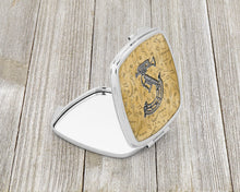 Load image into Gallery viewer, Letter S Musical Instrument Alphabet Compact Mirror – Stylish Purse Mirror with Artistic Covers CJ2004-SSCM