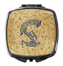 Load image into Gallery viewer, Letter S Musical Instrument Alphabet Compact Mirror – Stylish Purse Mirror with Artistic Covers CJ2004-SSCM