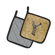 Load image into Gallery viewer, Letter Y Musical Instrument Alphabet Pot Holders - Set of 2 - Heat-Resistant Kitchen Essentials CJ2004-YPTHD