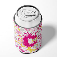 Load image into Gallery viewer, Letter C Flowers and Butterflies Pink Can or Bottle Hugger CJ2005-CCC
