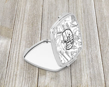 Load image into Gallery viewer, Letter G Musical Note Letters Compact Mirror – Stylish Purse Mirror with Artistic Covers CJ2007-GSCM