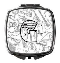 Load image into Gallery viewer, Letter G Musical Note Letters Compact Mirror – Stylish Purse Mirror with Artistic Covers CJ2007-GSCM