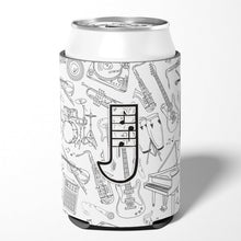Load image into Gallery viewer, Letter J Musical Note Letters Can or Bottle Hugger CJ2007-JCC