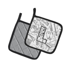 Load image into Gallery viewer, Letter L Musical Note Letters Pot Holders - Set of 2 - Heat-Resistant Kitchen Essentials CJ2007-LPTHD