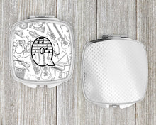 Load image into Gallery viewer, Letter Q Musical Note Letters Compact Mirror – Stylish Purse Mirror with Artistic Covers CJ2007-QSCM