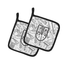 Load image into Gallery viewer, Letter U Musical Note Letters Pot Holders - Set of 2 - Heat-Resistant Kitchen Essentials CJ2007-UPTHD