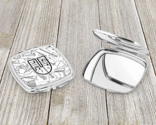 Load image into Gallery viewer, Letter U Musical Note Letters Compact Mirror – Stylish Purse Mirror with Artistic Covers CJ2007-USCM