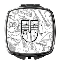 Load image into Gallery viewer, Letter U Musical Note Letters Compact Mirror – Stylish Purse Mirror with Artistic Covers CJ2007-USCM