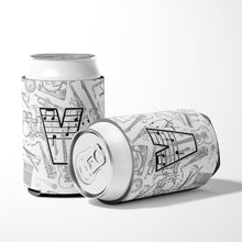 Load image into Gallery viewer, Letter V Musical Note Letters Can or Bottle Hugger CJ2007-VCC