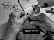 Load image into Gallery viewer, Letter B Day of the Dead Skulls Black Pot Holders - Set of 2 - Heat-Resistant Kitchen Essentials CJ2008-BPTHD