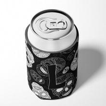Load image into Gallery viewer, Letter L Day of the Dead Skulls Black Can or Bottle Hugger CJ2008-LCC