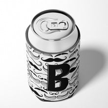 Load image into Gallery viewer, Letter B Moustache Initial Can or Bottle Hugger CJ2009-BCC