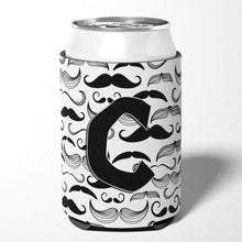 Load image into Gallery viewer, Letter C Moustache Initial Can or Bottle Hugger CJ2009-CCC