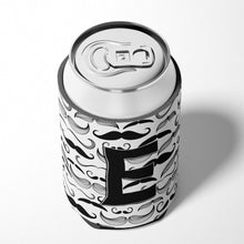 Load image into Gallery viewer, Letter E Moustache Initial Can or Bottle Hugger CJ2009-ECC