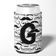Load image into Gallery viewer, Letter G Moustache Initial Can or Bottle Hugger CJ2009-GCC