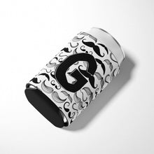 Load image into Gallery viewer, Letter G Moustache Initial Can or Bottle Hugger CJ2009-GCC