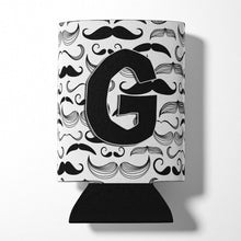 Load image into Gallery viewer, Letter G Moustache Initial Can or Bottle Hugger CJ2009-GCC
