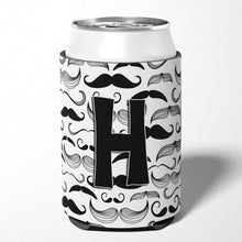 Load image into Gallery viewer, Letter H Moustache Initial Can or Bottle Hugger CJ2009-HCC