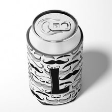 Load image into Gallery viewer, Letter L Moustache Initial Can or Bottle Hugger CJ2009-LCC