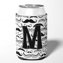 Load image into Gallery viewer, Letter M Moustache Initial Can or Bottle Hugger CJ2009-MCC