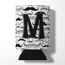 Load image into Gallery viewer, Letter M Moustache Initial Can or Bottle Hugger CJ2009-MCC