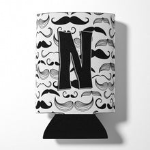 Load image into Gallery viewer, Letter N Moustache Initial Can or Bottle Hugger CJ2009-NCC