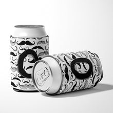 Load image into Gallery viewer, Letter O Moustache Initial Can or Bottle Hugger CJ2009-OCC