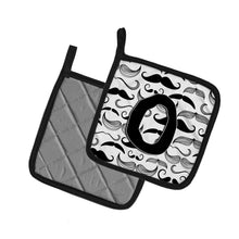 Load image into Gallery viewer, Letter O Moustache Initial Pot Holders - Set of 2 - Heat-Resistant Kitchen Essentials CJ2009-OPTHD
