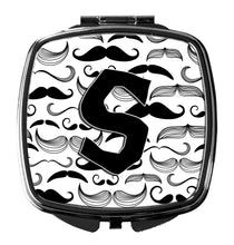 Load image into Gallery viewer, Letter S Moustache Initial Compact Mirror – Stylish Purse Mirror with Artistic Covers CJ2009-SSCM