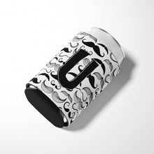 Load image into Gallery viewer, Letter U Moustache Initial Can or Bottle Hugger CJ2009-UCC