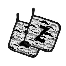 Load image into Gallery viewer, Letter Z Moustache Initial Pot Holders - Set of 2 - Heat-Resistant Kitchen Essentials CJ2009-ZPTHD